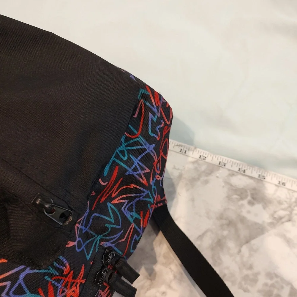 New Balance Graffiti Scribble Mini Backpack Black Neon Logo Grunge School Street